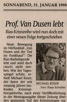 Artikel - Prof. Van Dusen lebt